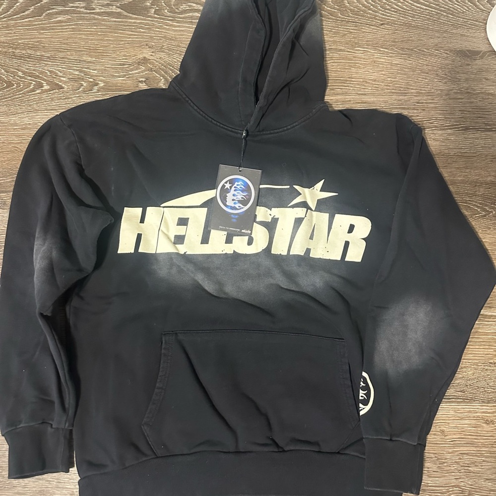 Helstar Black Hoodie with White Logo
